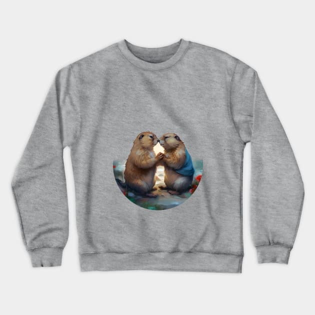 The marmot an adorable rodent Crewneck Sweatshirt by enyeniarts